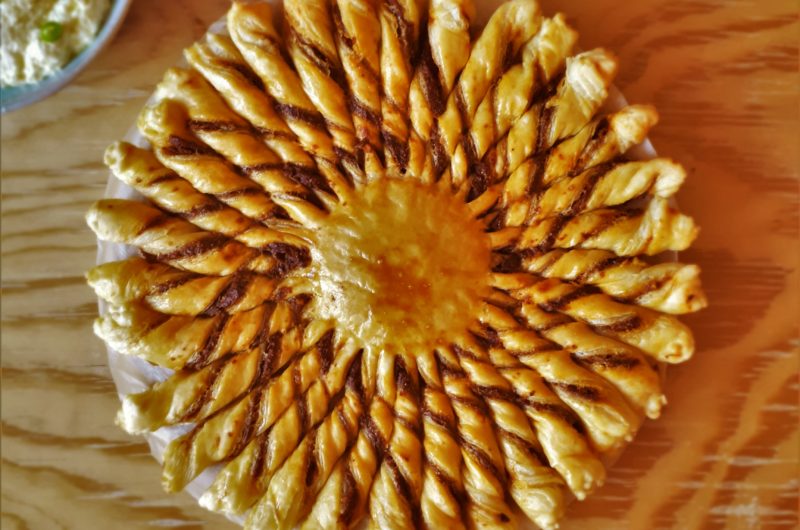 Slnko z lístkového cesta ako skvelé slané pohostenie