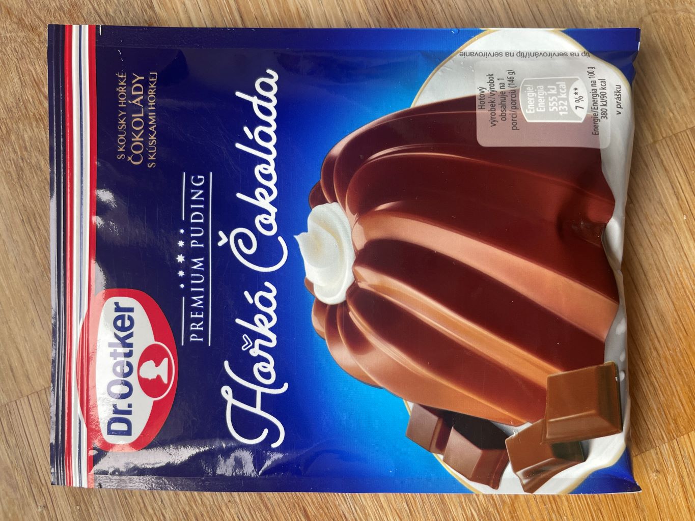 Sáčik čokoládového pudingu